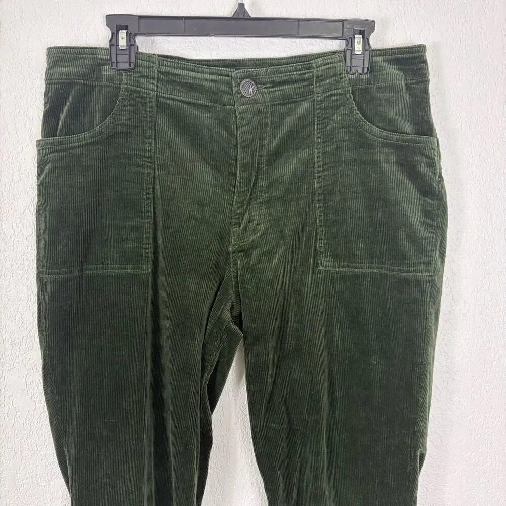 Kut‎ From The Kloth Green Corduroy Bootcut Jeans Size 12